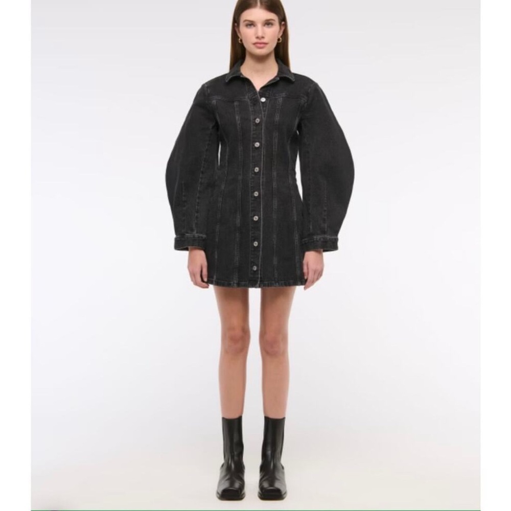 Abercrombie & Fitch Barrel Sleeve Denim Dress